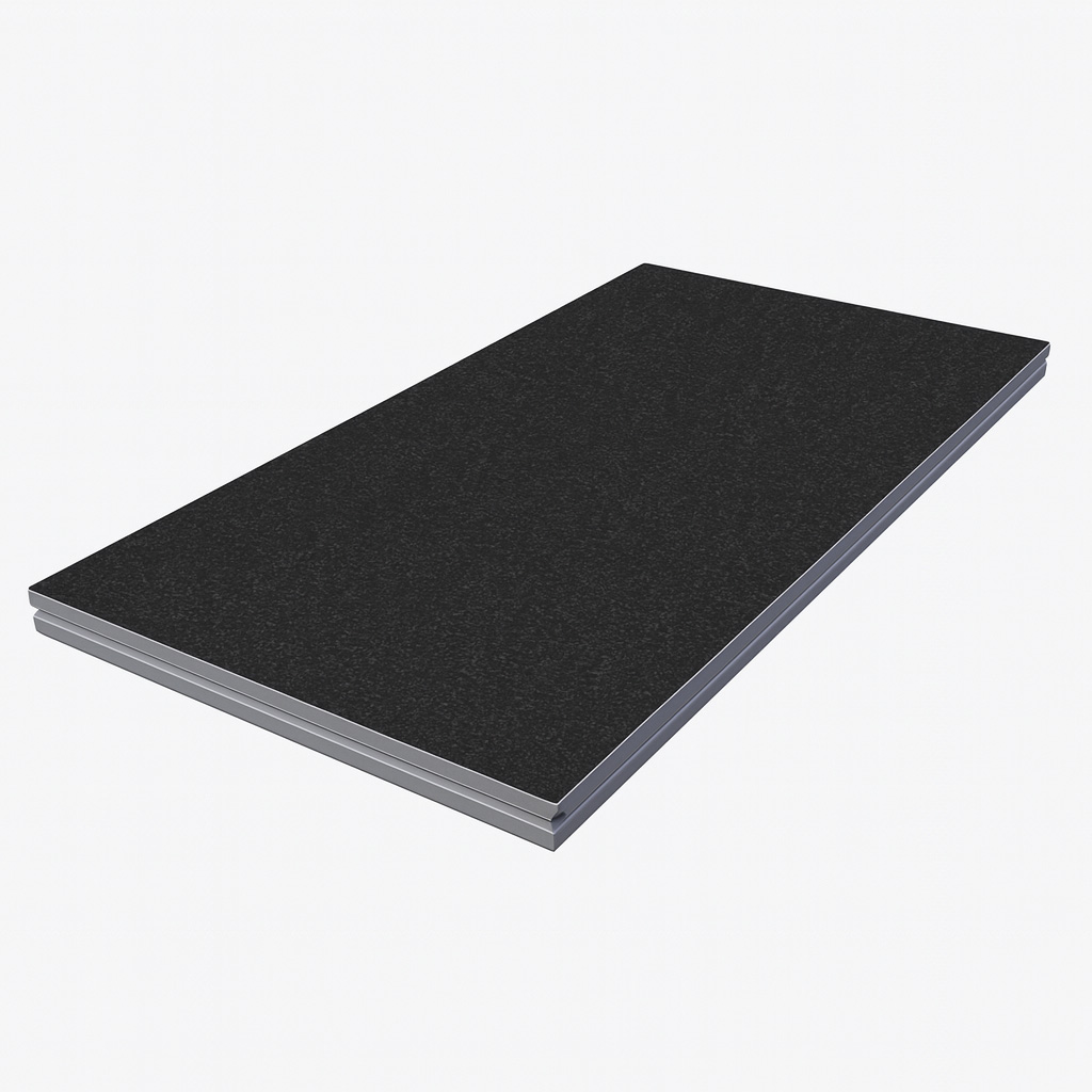 Stage - Black carpeted/painted - 2m x 1m