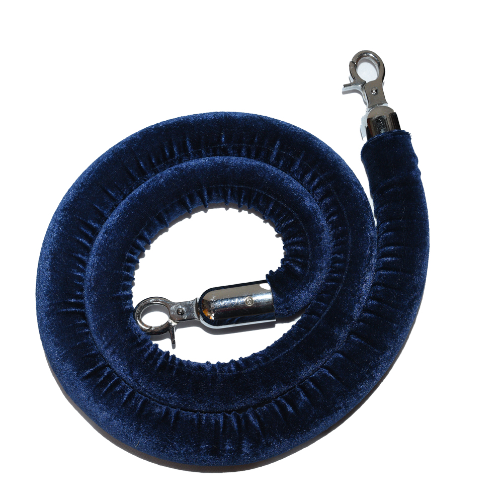 Blue Velvet Ropes - Silver Ends