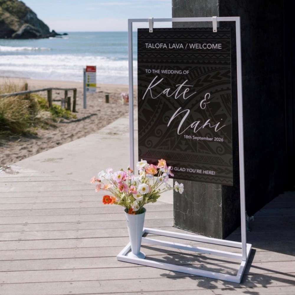 Signage Stand - White - Image 3